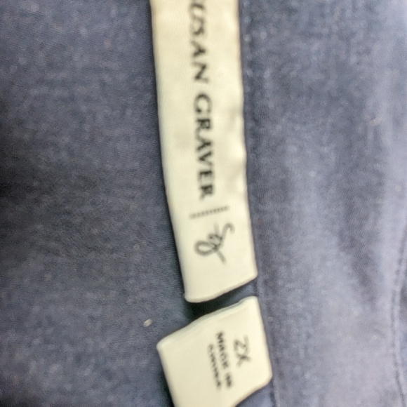 Susan Graver women's long Sleeve Button Front plus Size 2x career top B3 - Picture 3 of 10